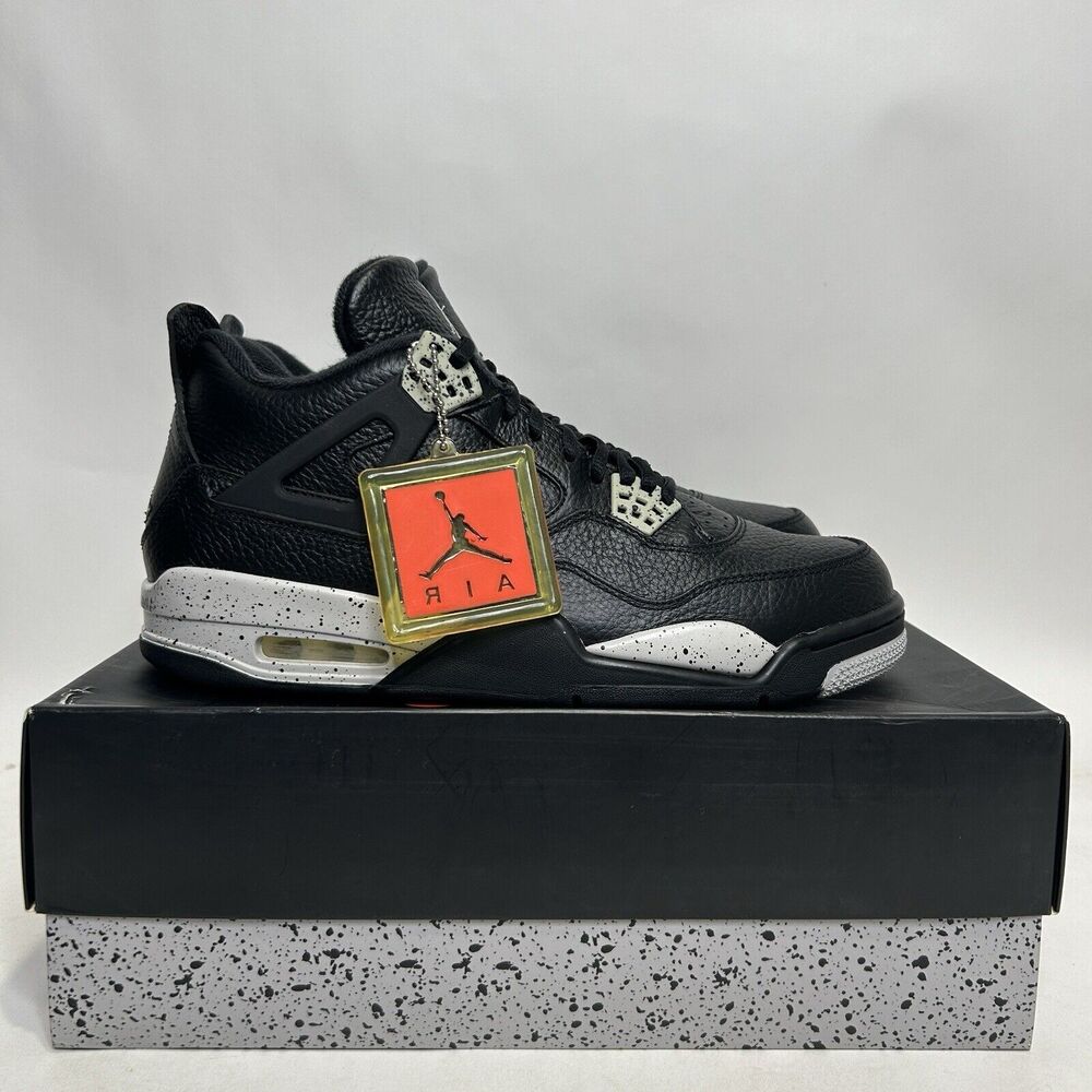 Nike Shoes Air Jordan 4 Retro Men's LS “Black Oreo” 2024 - Picture 4 of 9